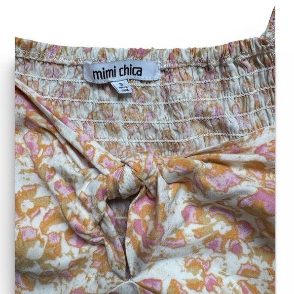 Floral cottagecore Mini Dress in Pink and Cream size small - Picture 5 of 6